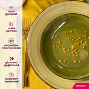 thumbnail: Cookinglife Serviesset Delice Groen 18-delig / 6 personen - 6 dinerborden, 6 diepe borden en 6 ontbijtborden