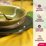 thumbnail: Cookinglife Serviesset Delice Groen 18-delig / 6 personen - 6 dinerborden, 6 diepe borden en 6 ontbijtborden
