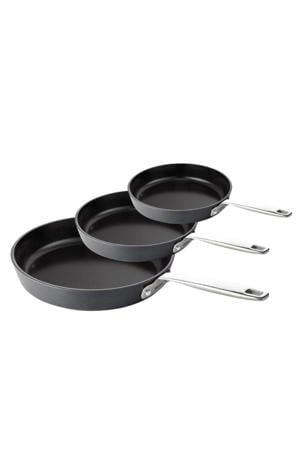  Koekenpannenset Maestro Alu 3-Delig ø 20, 24 & 28 cm - geschikt voor alle warmtebronnen - keramische anti-aanbaklaag