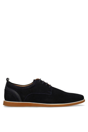 suède veterschoenen donkerblauw