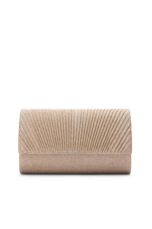 clutch met glitters goudkleurig