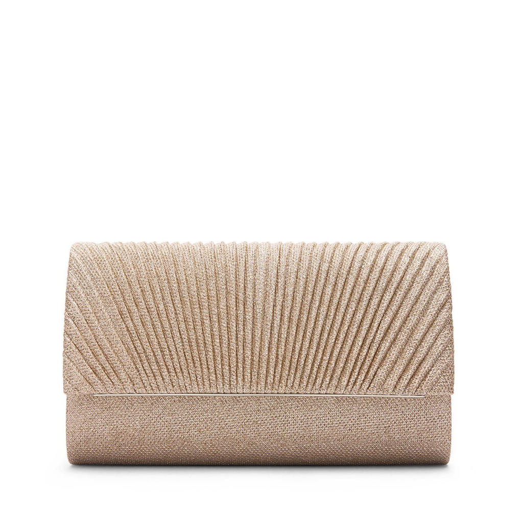 Manfield clutch met glitters goudkleurig
