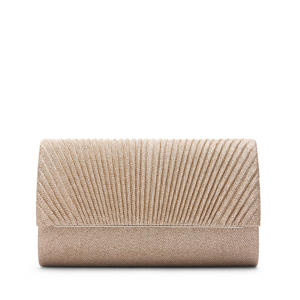 clutch met glitters goudkleurig