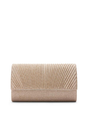 clutch met glitters goudkleurig