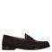 Manfield suède loafers met crocoprint bruin