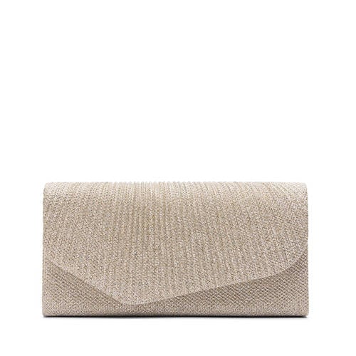 Manfield clutch met glitters zilverkleurig afbeelding