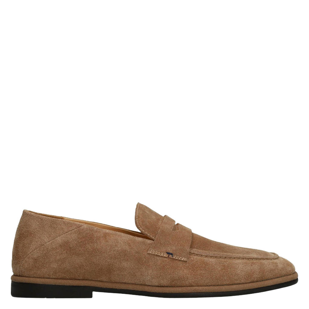 Cognackleurige heren Manfield suède loafers