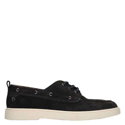 Manfield suède bootschoenen donkerblauw afbeelding