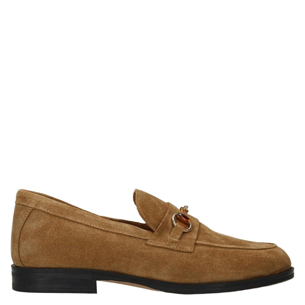Cognackleurige dames Manfield suède loafers
