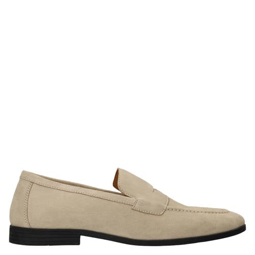 Manfield suède loafers beige afbeelding