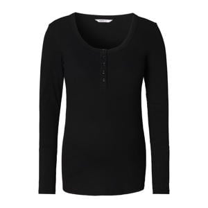 zwangerschaps- en voedings longsleeve zwart