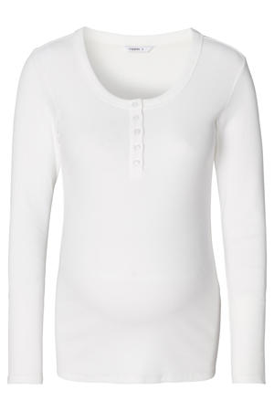 zwangerschaps- en voedings longsleeve wit