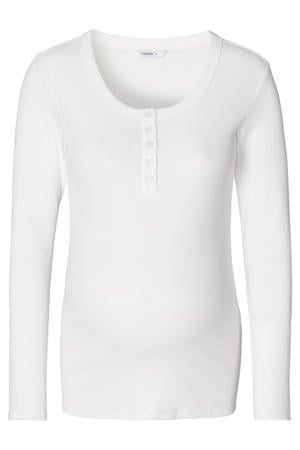 zwangerschaps- en voedings longsleeve wit