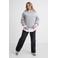GREAT LOOKS sweater met borduursels grijs melange