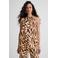 Ruby haltertop met zebraprint beige/bruin
