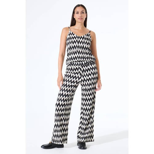 Garcia wide leg regular waist broek zwart afbeelding