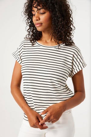 gestreepte T-shirt zwart met lurex