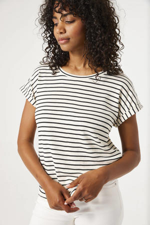 gestreepte T-shirt zwart met lurex