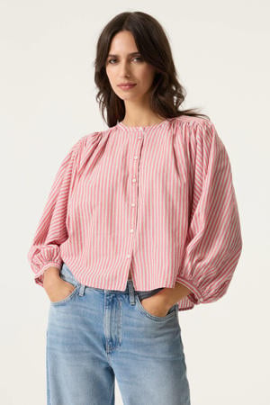gestreepte blouse rood