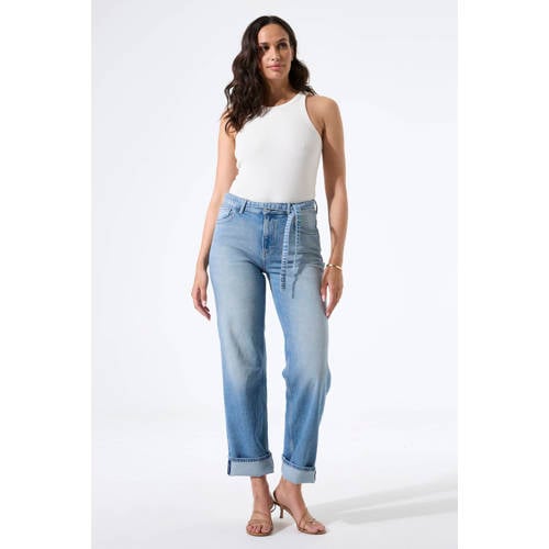 Garcia wide leg jeans medium blue denim afbeelding