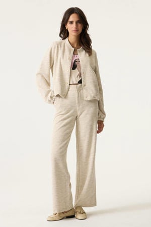 wide leg regular waist broek ecru