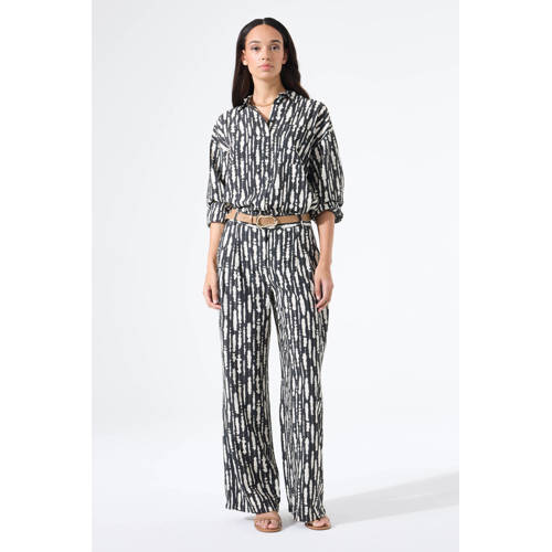 Garcia wide leg regular waist broek zwart afbeelding