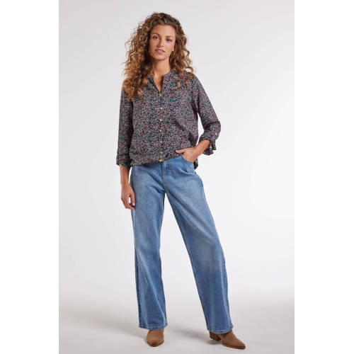 Didi blouse met stippen blauw afbeelding