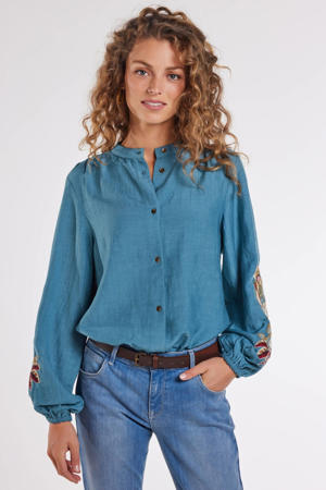 blouse blauw