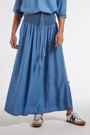denim A-lijn rok medium blue denim