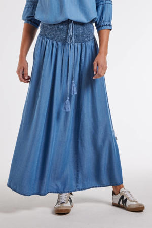 denim A-lijn rok medium blue denim