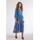 Didi gebloemde maxi jurk blauw