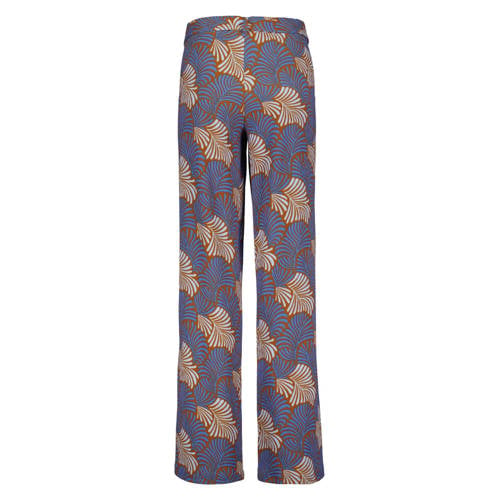 Didi wide leg high waist casual broek bruin afbeelding