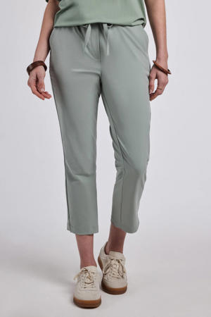 travelstof straight regular waist capri