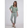 Didi travelstof straight regular waist capri