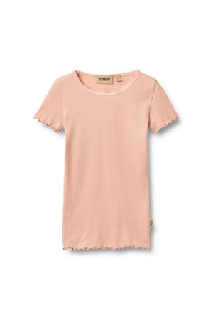 T-shirt oranje rib gebreid