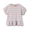 Wheat gestreepte T-shirt lichtblauw/lichtroze