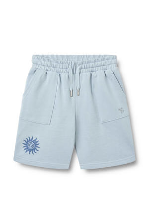 regular waist sweatshort lichtblauw