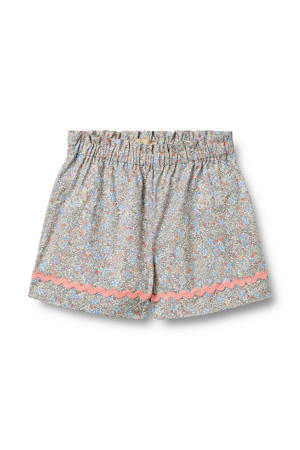 regular waist gebloemde casual short beige