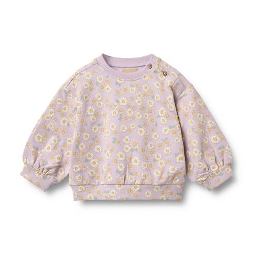 Wheat gebloemde sweater lila afbeelding