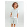 Wheat regular waist gestreepte casual short lichtblauw met textuur