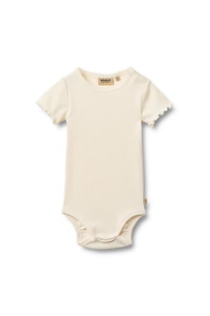 romper ecru rib structuur