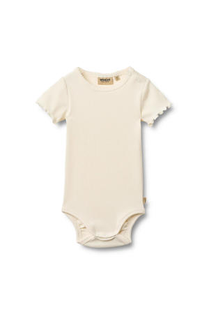 romper ecru rib structuur