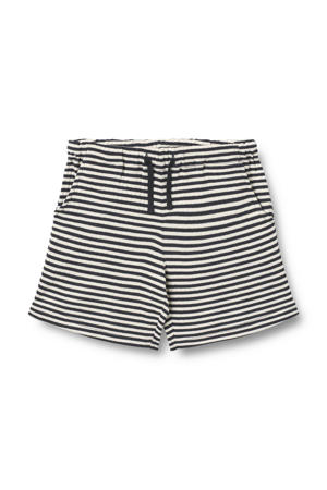 regular waist gestreepte casual short donkerblauw