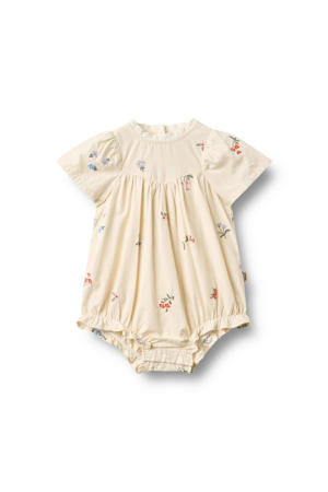 gebloemde playsuit ecru broderie