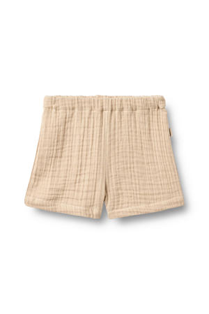 regular waist casual short beige met textuur