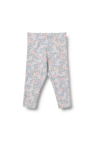 gebloemde legging lichtblauw