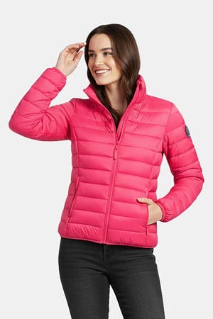 gewatteerde jas roze