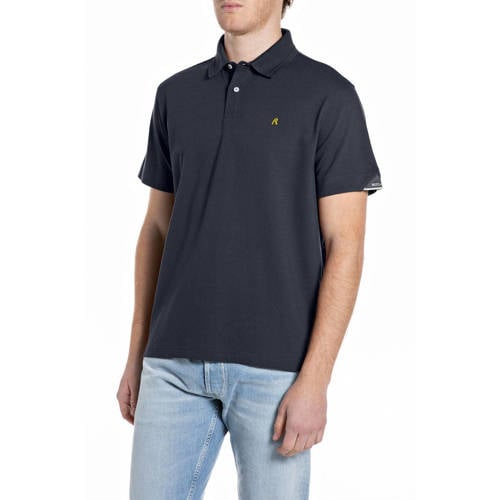 REPLAY regular polo donkerblauw afbeelding