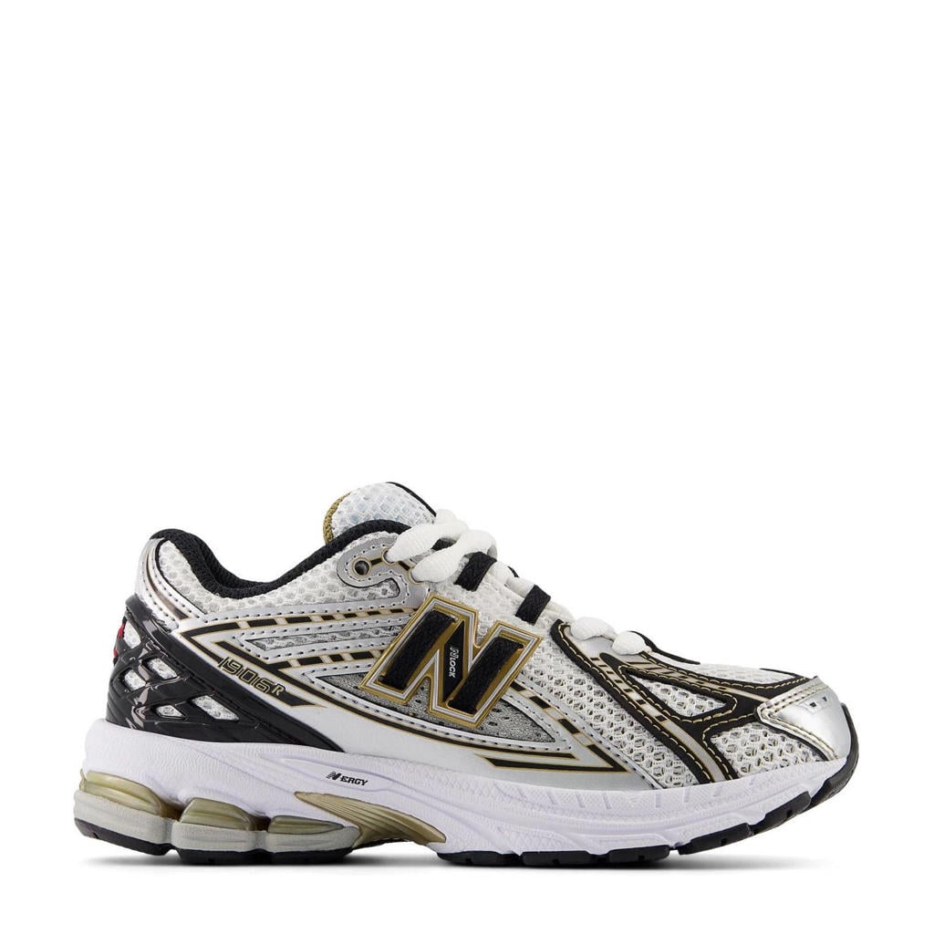 Zilver en gouden jongens en meisjes New Balance 1906 sneakers metallic van mesh-pu/voering: mesh/voetbed: eva met veters