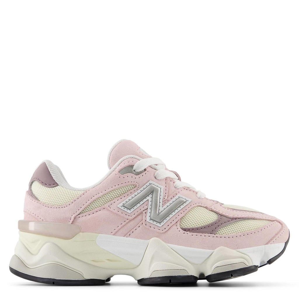 Lichtroze en lilakleurige jongens en meisjes New Balance 9060 sneakers van mesh-pu/voering: mesh/voetbed: eva met veters